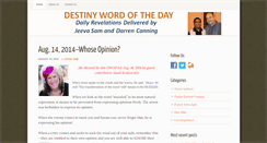 Desktop Screenshot of destinywordoftheday.com