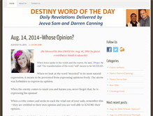 Tablet Screenshot of destinywordoftheday.com